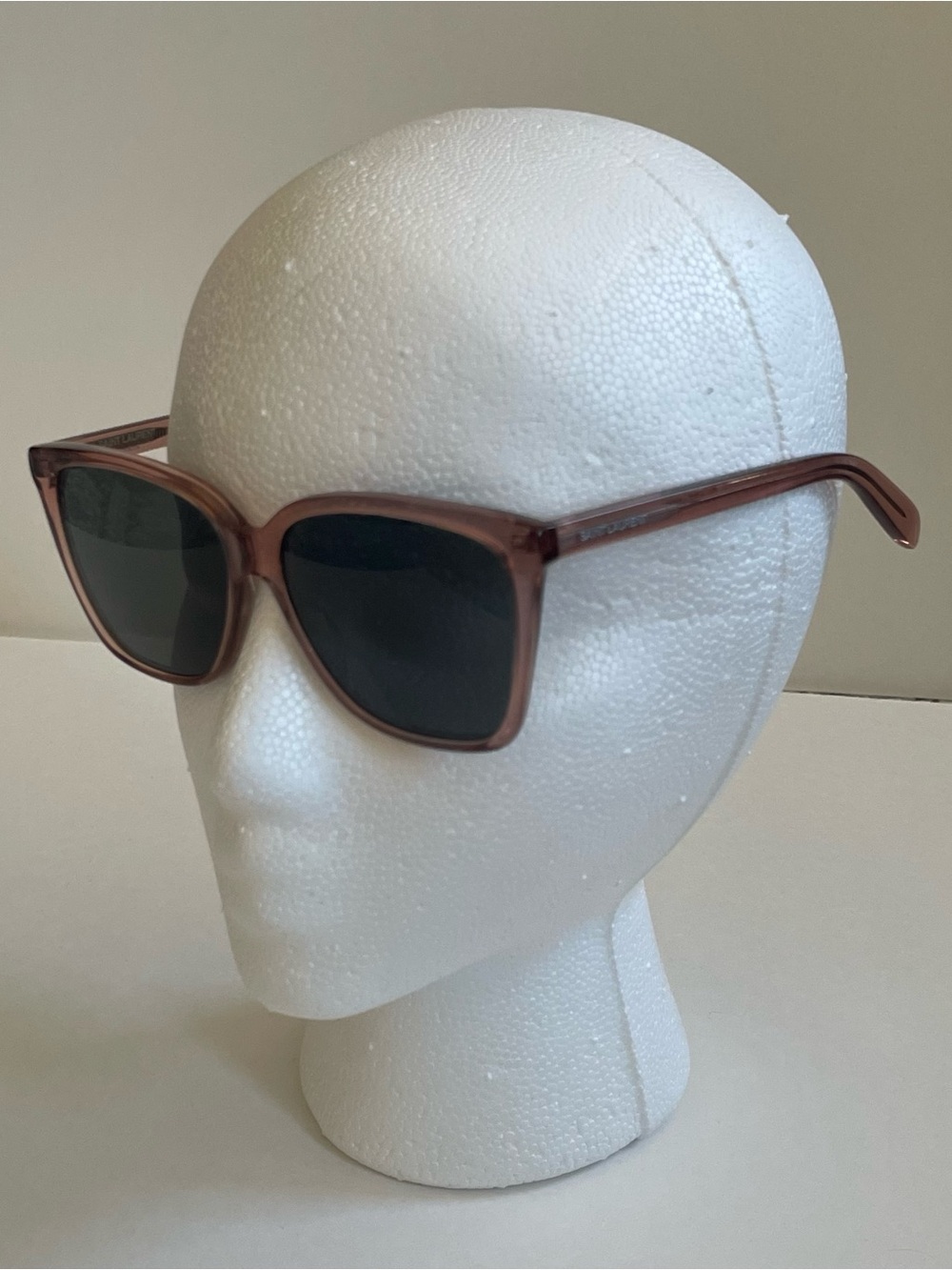 Authentic YSL Saint Laurent Blush Square Frame Sunglasses with Dark Lenses - Picture 6 of 7